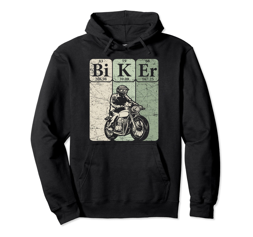 Biker Periodic Table Elements Hoodie - Streetwear Style for Adults - T-Shirt, Sweatshirt, Hoodie