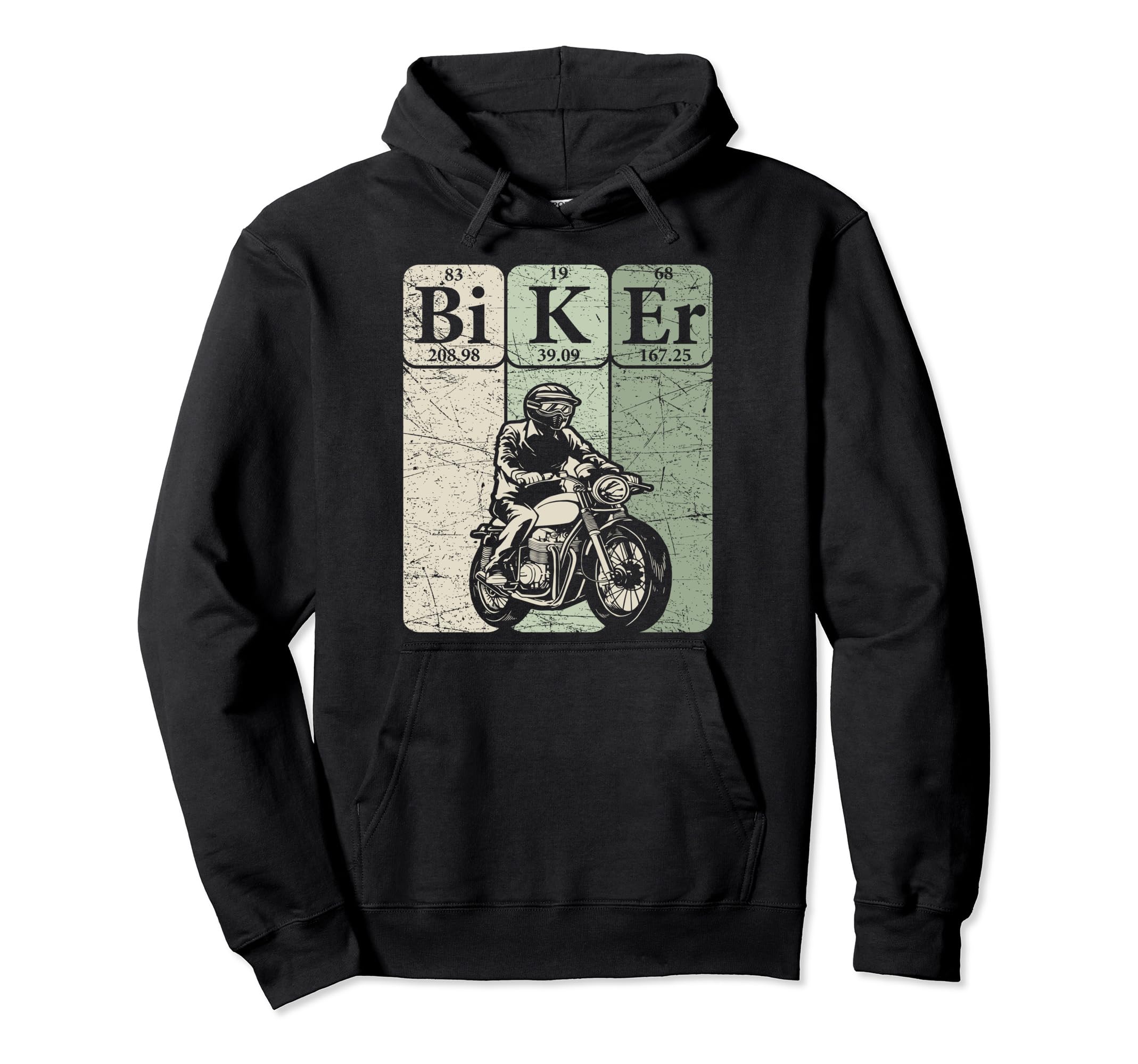 Biker Periodic Table Elements Hoodie - Streetwear Style for Adults - T-Shirt, Sweatshirt, Hoodie