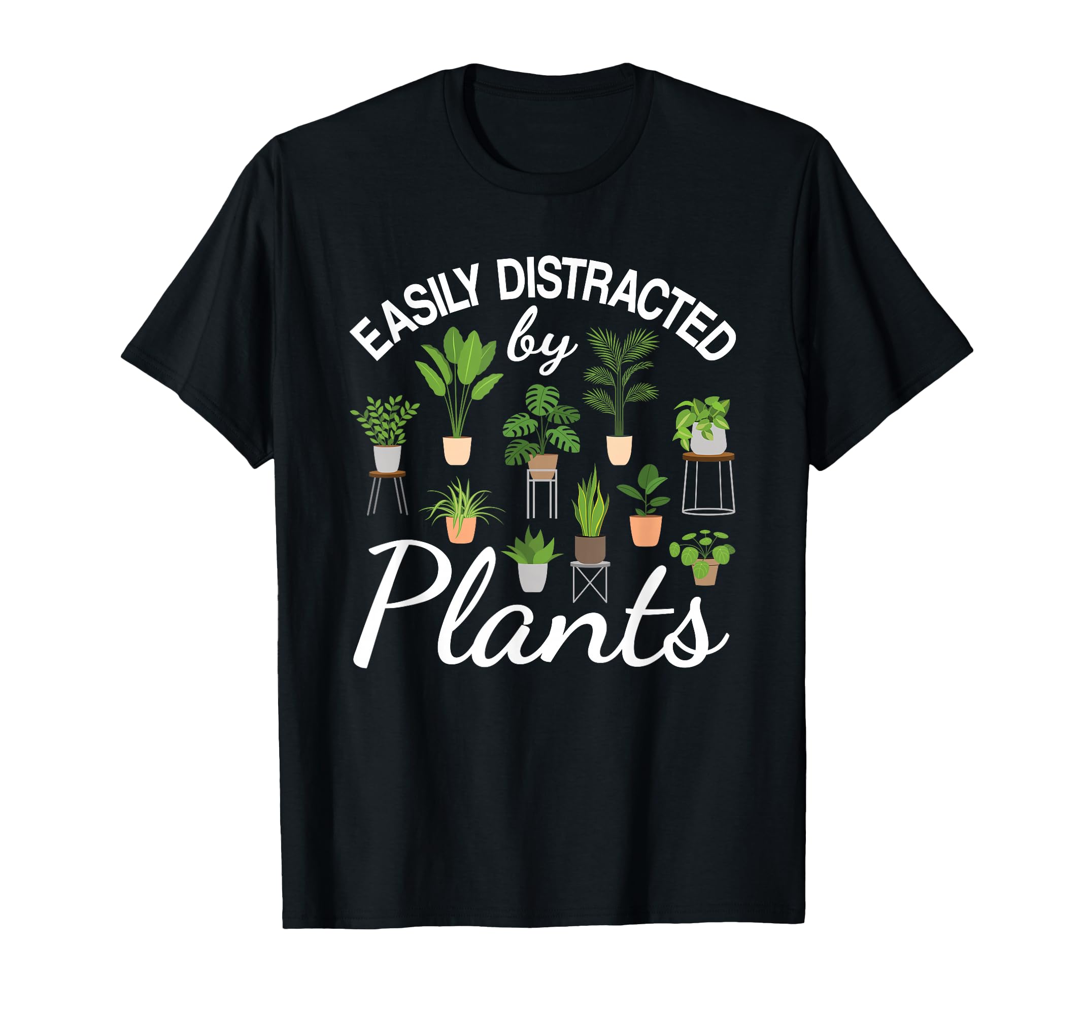 Easily Distracted Plants Succulent T-Shirt - Minimalist Print Men Women - T-Shirt, Sweatshirt, Hoodie