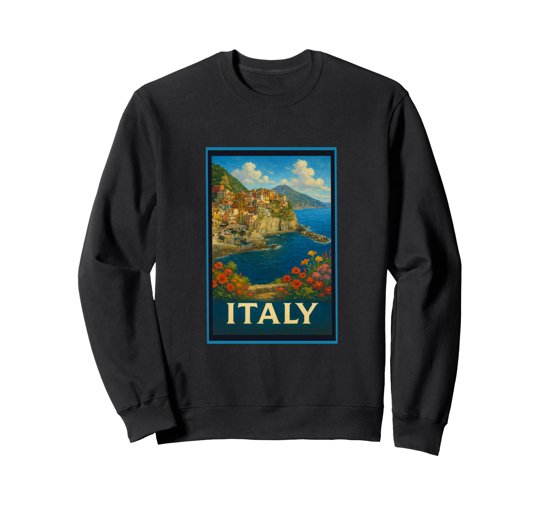 Italian Riviera Italy 50S Amalfi Art Sweatshirt - Streetwear Style Unisex - T-Shirt, Sweatshirt, Hoodie