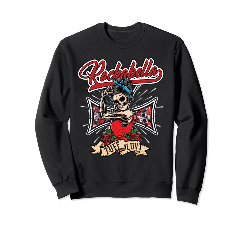 Rockabilly Power Tattoo Pin Up Sweatshirt - Minimalist Print for Adults - T-Shirt, Sweatshirt, Hoodie