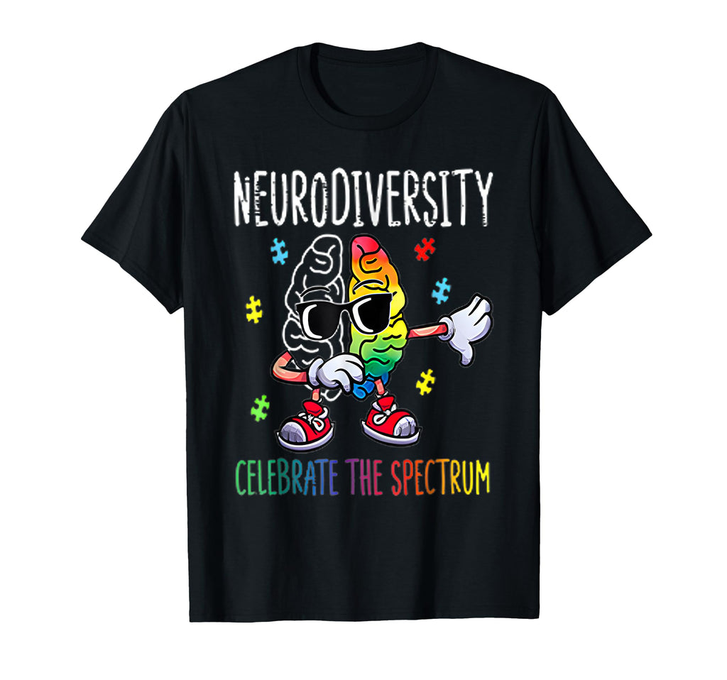 Neurodiversity Brain Autism Awareness T-Shirt - Trendy Graphic Men Women - T-Shirt, Sweatshirt, Hoodie