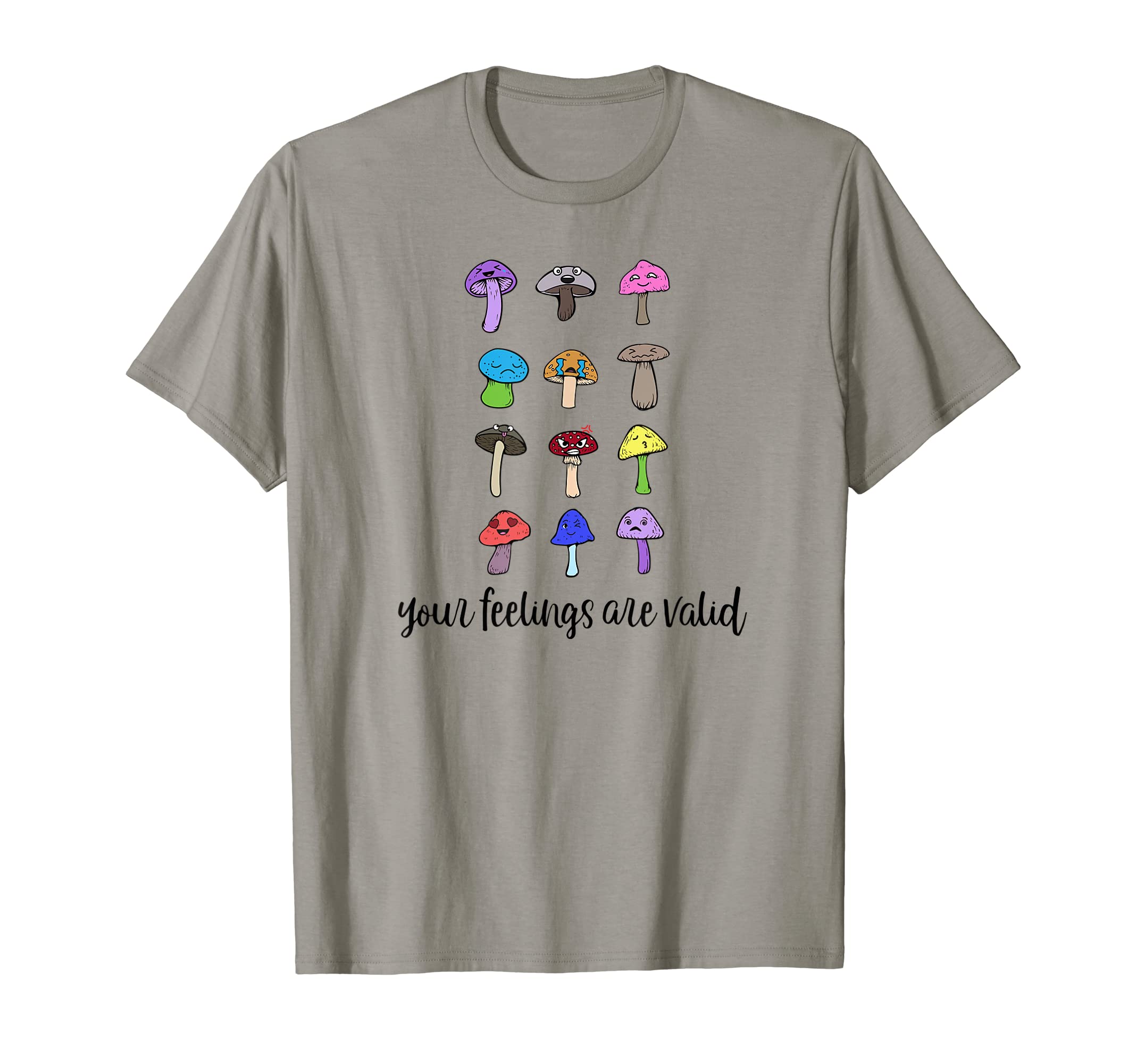 Mushroom And Feelings Mental Health T-Shirt - Aesthetic Graphic for Adults - T-Shirt, Sweatshirt, Hoodie