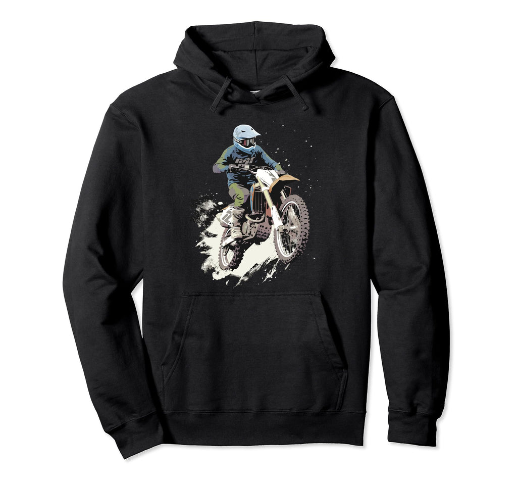 Dirt Bike Riding Motocross Racing Hoodie - Aesthetic Graphic Men Women - T-Shirt, Sweatshirt, Hoodie