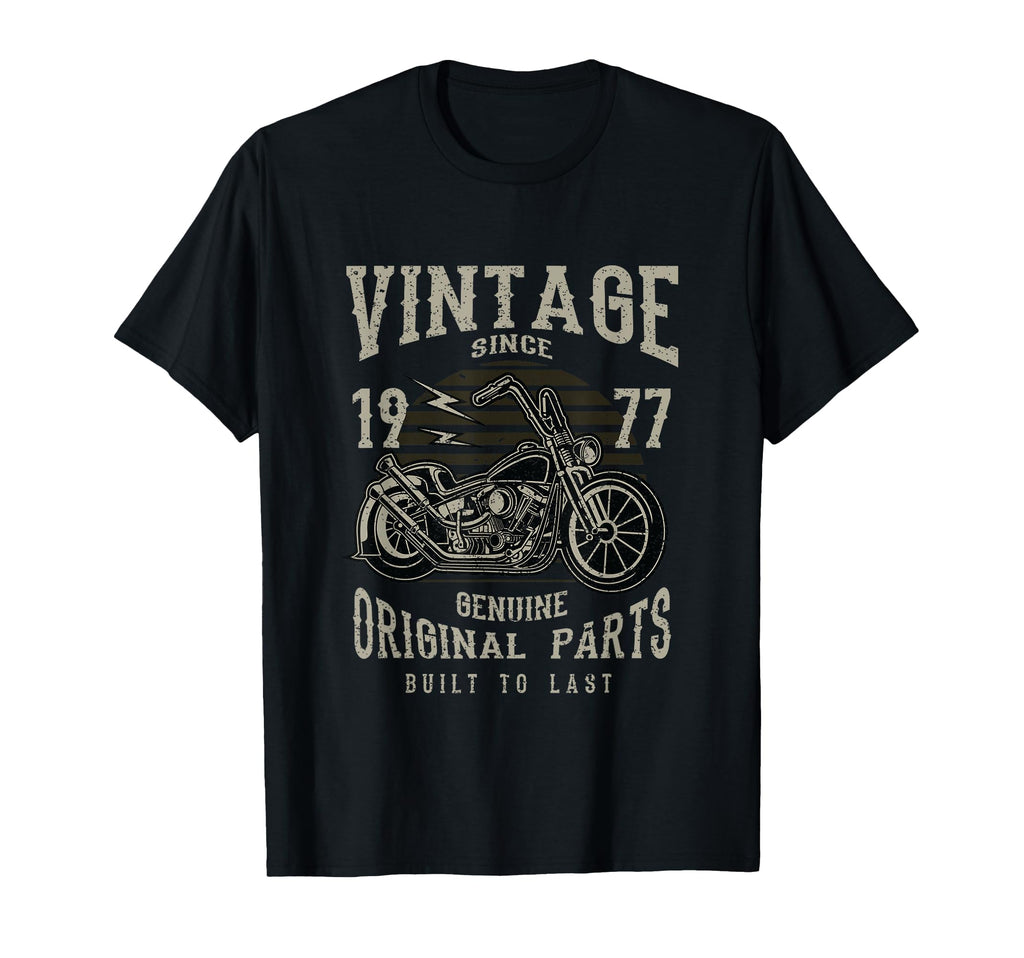 40Th Birthday 1977 Motorcycle Chopper T-Shirt - Custom Art Print Unisex - T-Shirt, Sweatshirt, Hoodie