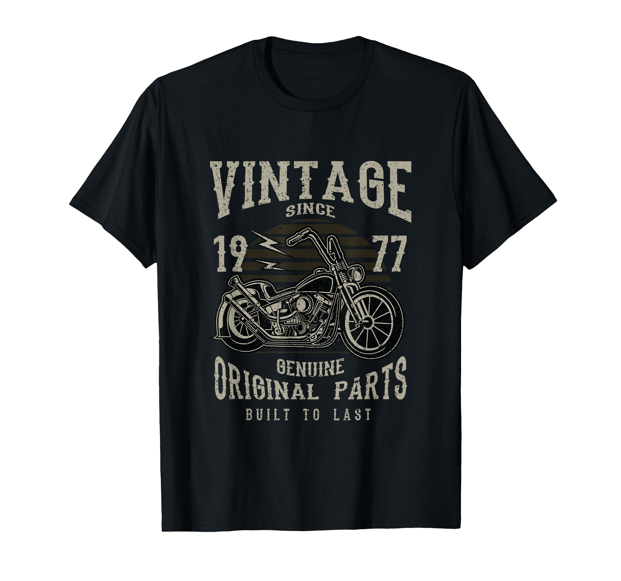 40Th Birthday 1977 Motorcycle Chopper T-Shirt - Custom Art Print Unisex - T-Shirt, Sweatshirt, Hoodie