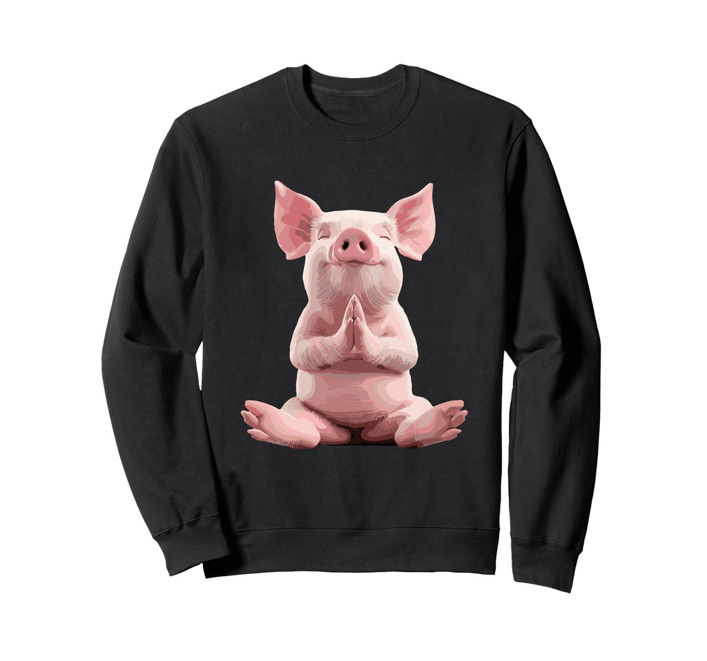 Pig Meditation Blissful Serenity Sweatshirt - Aesthetic Graphic for Adults - T-Shirt, Sweatshirt, Hoodie