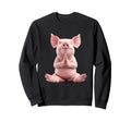 Pig Meditation Blissful Serenity Sweatshirt - Aesthetic Graphic for Adults - T-Shirt, Sweatshirt, Hoodie