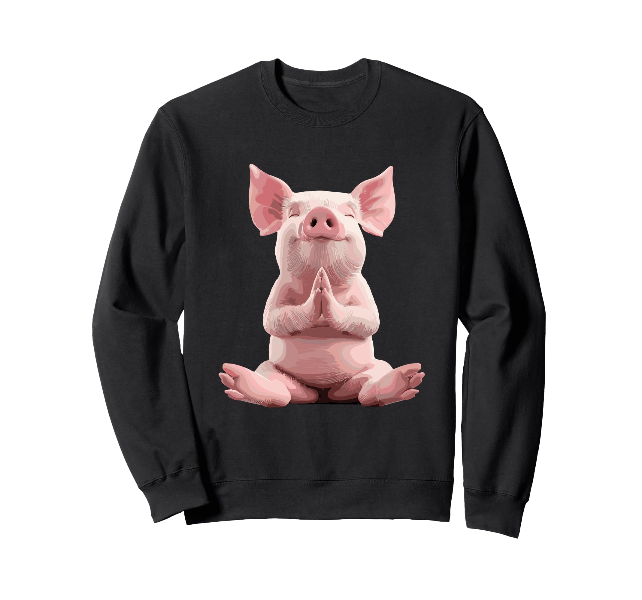 Pig Meditation Blissful Serenity Sweatshirt - Aesthetic Graphic for Adults - T-Shirt, Sweatshirt, Hoodie