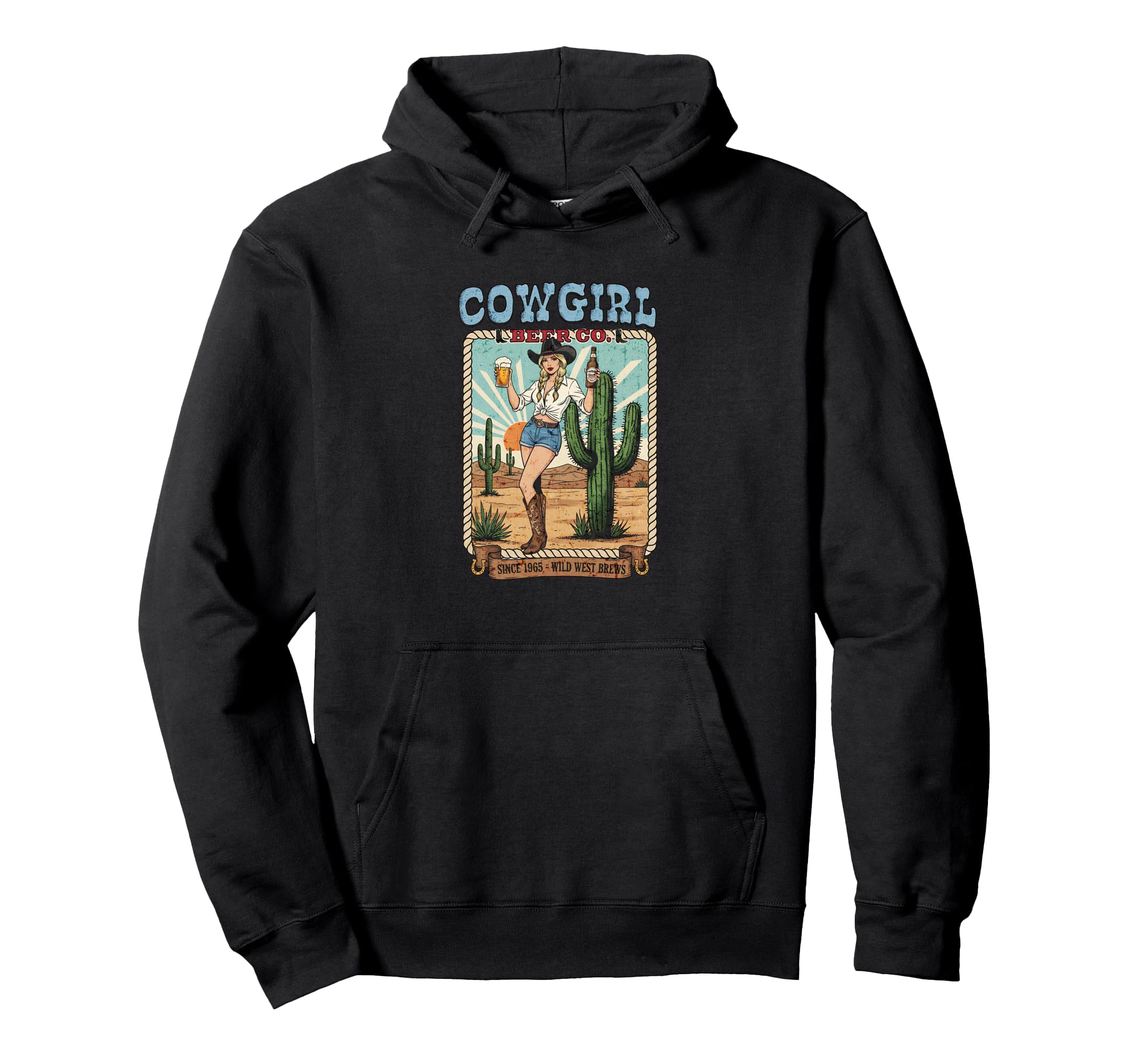 Cowgirl Beer Co Mothers Day Western Hoodie - Fun Novelty Design Unisex - T-Shirt, Sweatshirt, Hoodie