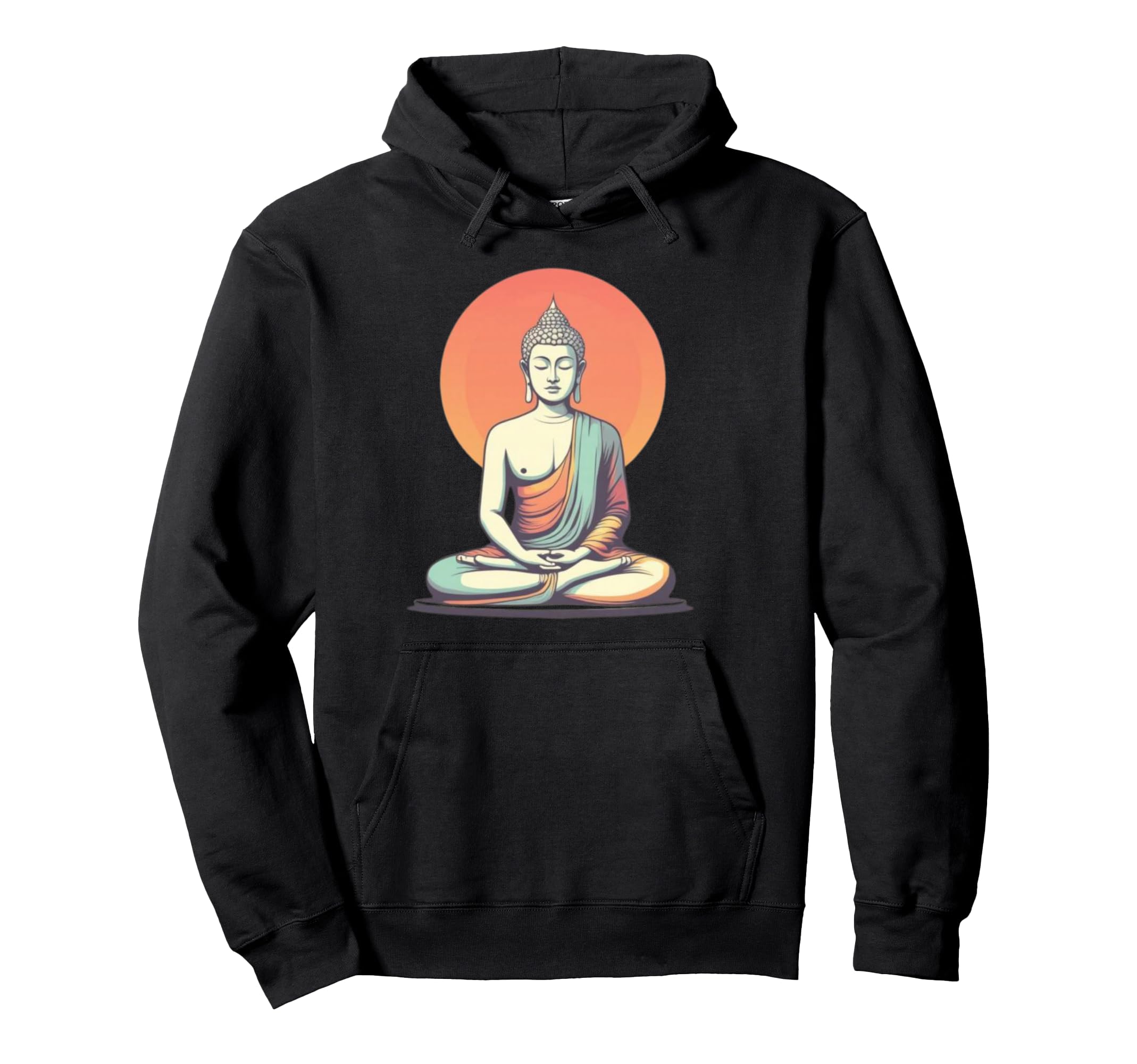Modern Buddha Meditation Art Calm Zen Hoodie - Novelty Apparel for Adults - T-Shirt, Sweatshirt, Hoodie