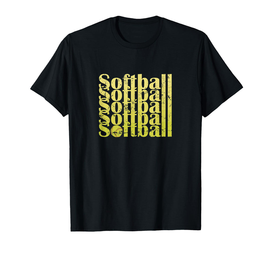 Softball Sports Typography Softball T-Shirt - Novelty Apparel Unisex - T-Shirt, Sweatshirt, Hoodie
