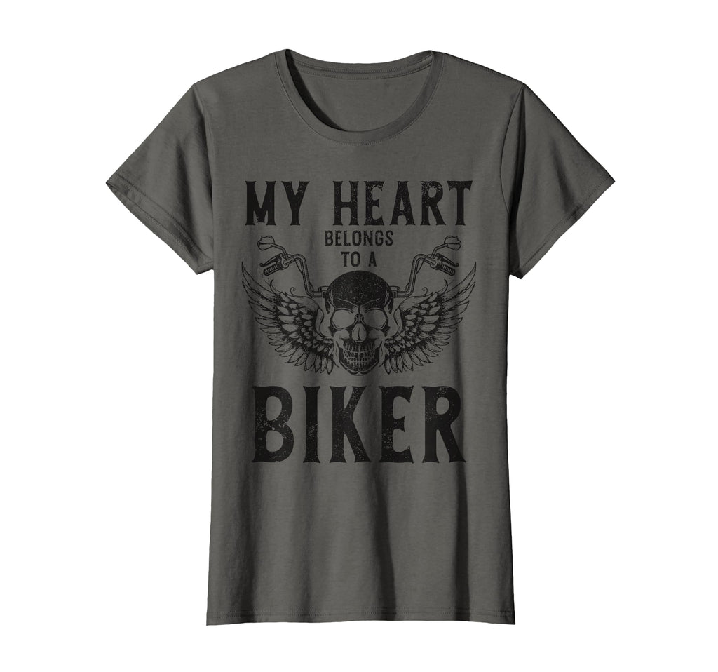 Biker My Heart Belongs To Biker T-Shirt - Minimalist Print Men Women - T-Shirt, Sweatshirt, Hoodie