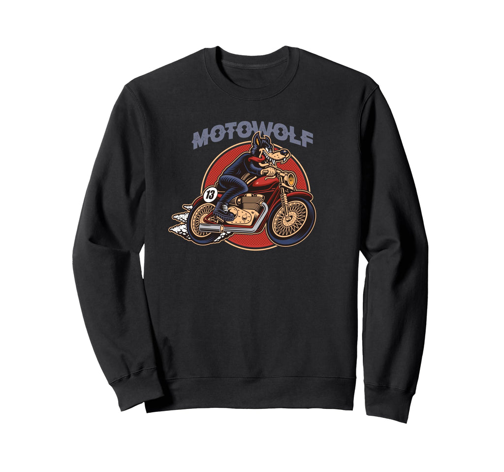 Motowolf Motorcycle Racing Sweatshirt - Minimalist Print Unisex - T-Shirt, Sweatshirt, Hoodie