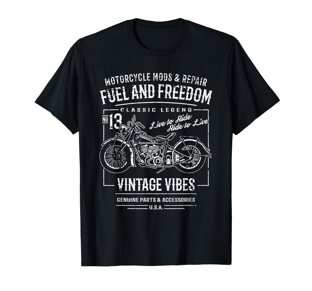Motorcycle Distressed T-Shirt - Trendy Graphic for Adults - T-Shirt, Sweatshirt, Hoodie