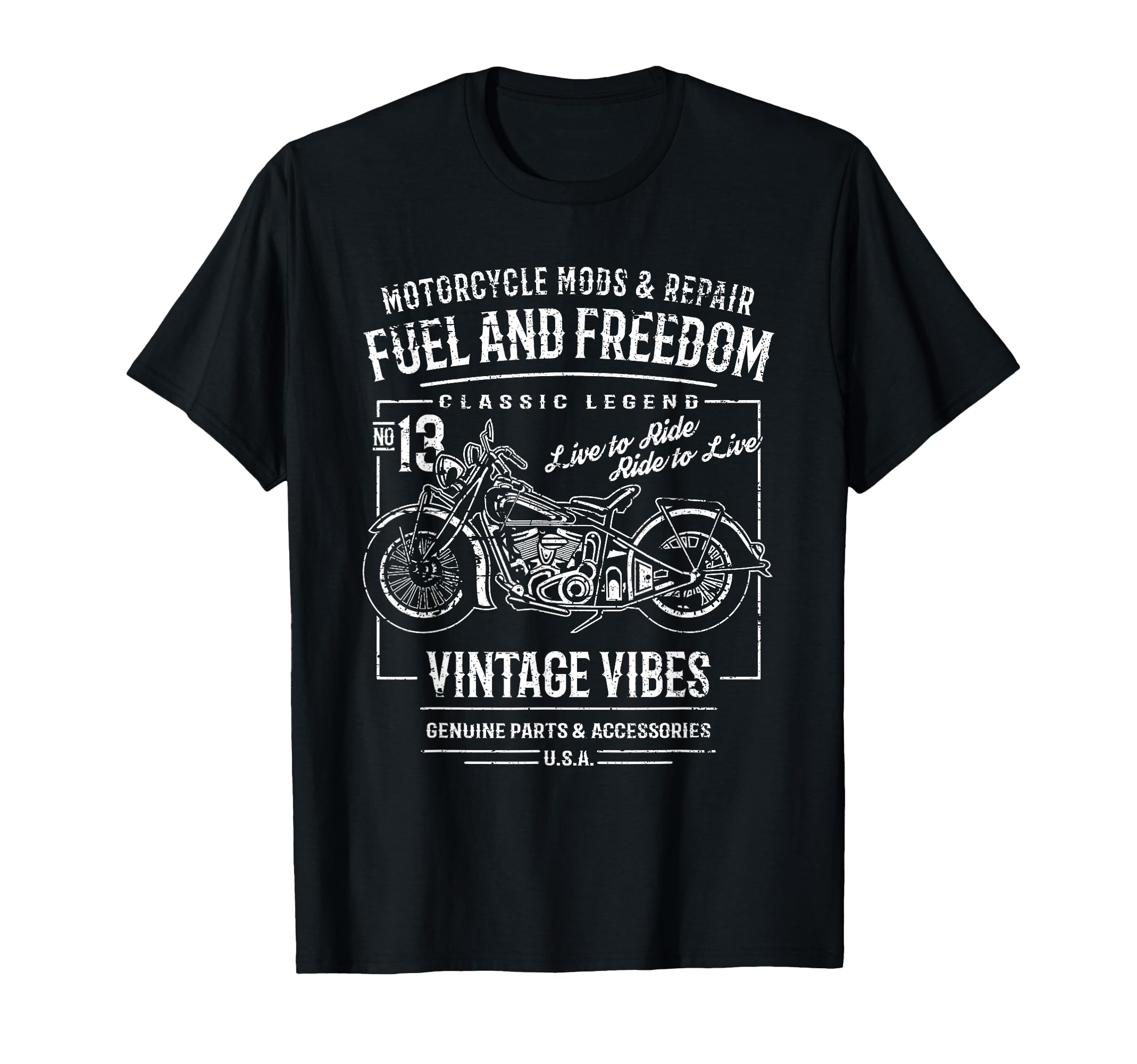 Motorcycle Distressed T-Shirt - Trendy Graphic for Adults - T-Shirt, Sweatshirt, Hoodie