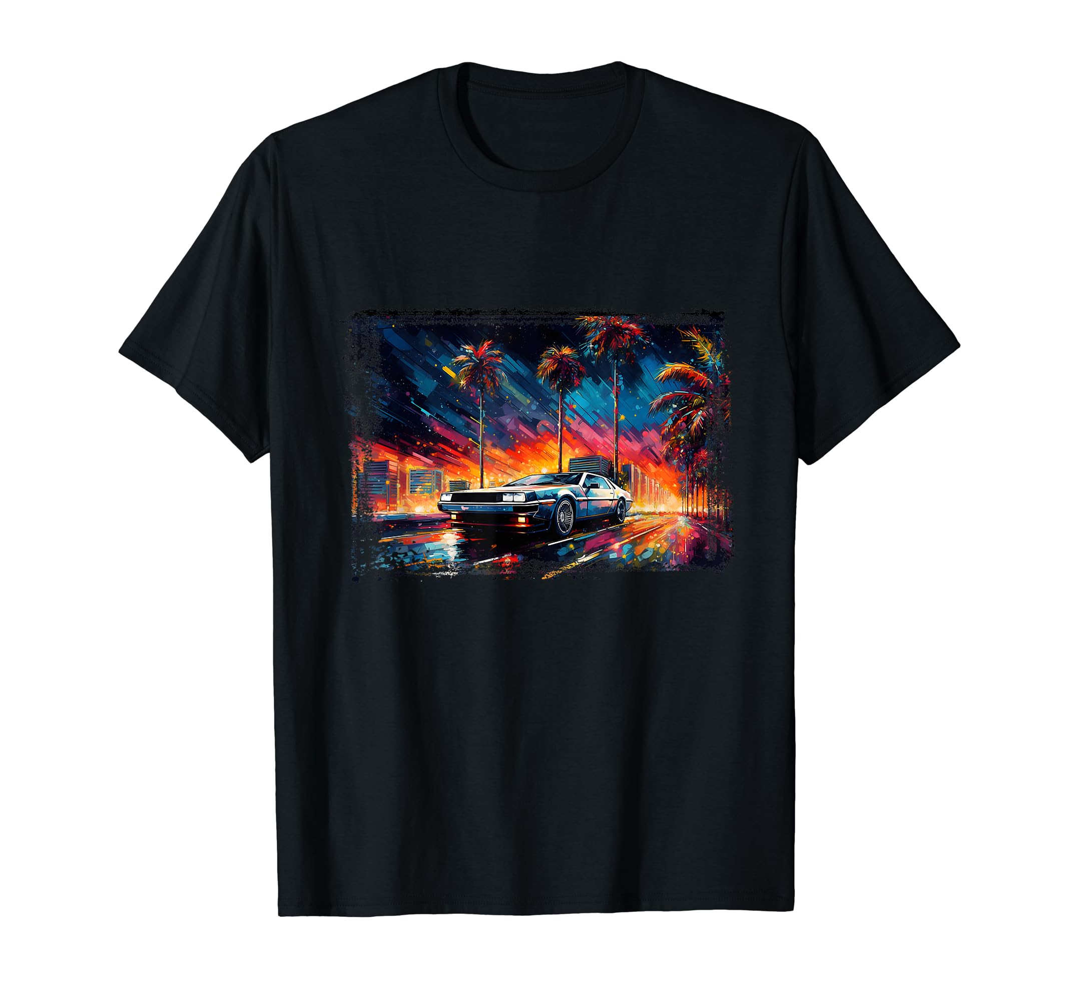 Retrowave Synthwave Aesthetic Sports T-Shirt - Streetwear Style for Adults - T-Shirt, Sweatshirt, Hoodie