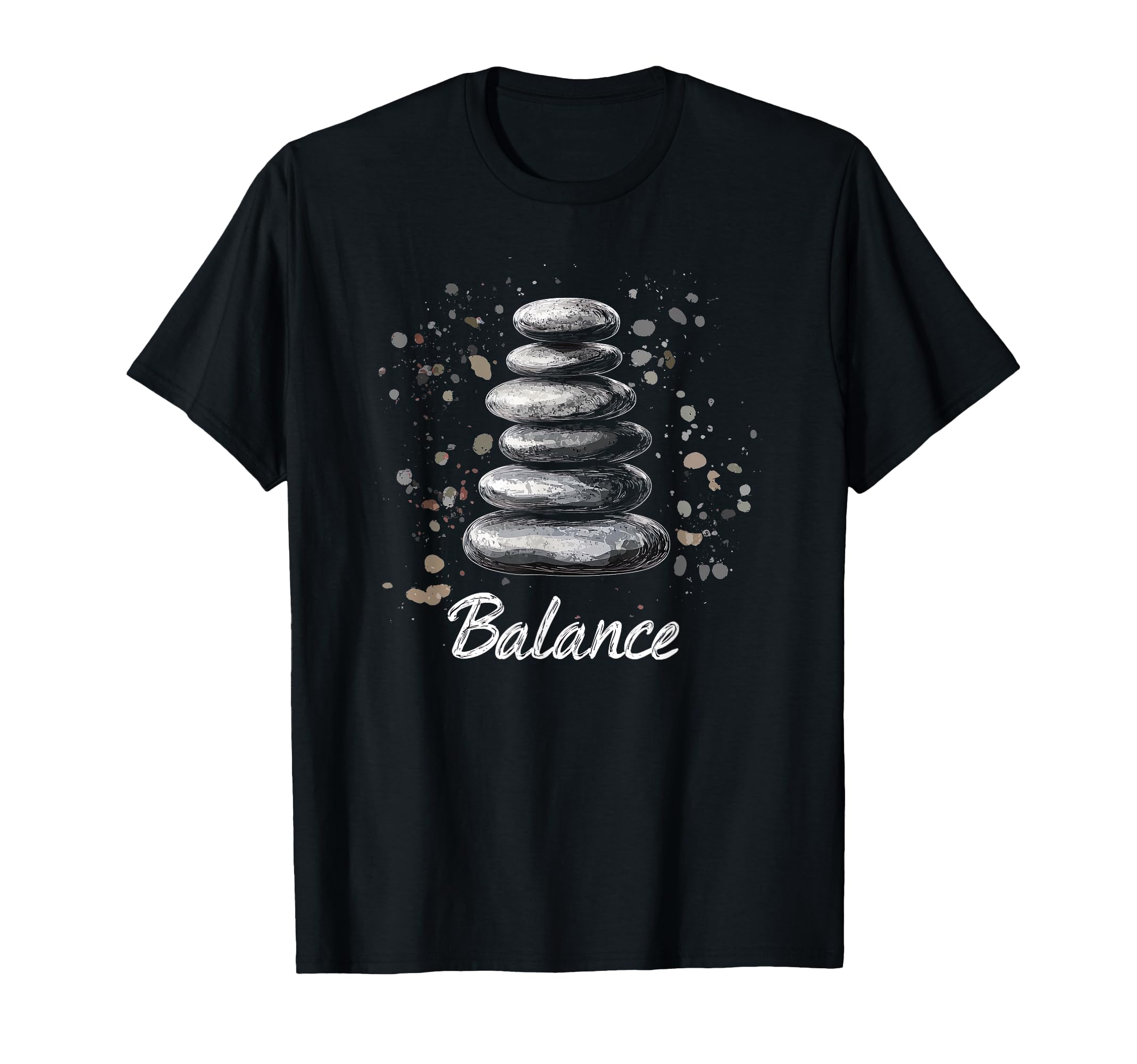 Zen Balancing Stones Art T-Shirt - Casual Everyday Wear for Adults - T-Shirt, Sweatshirt, Hoodie