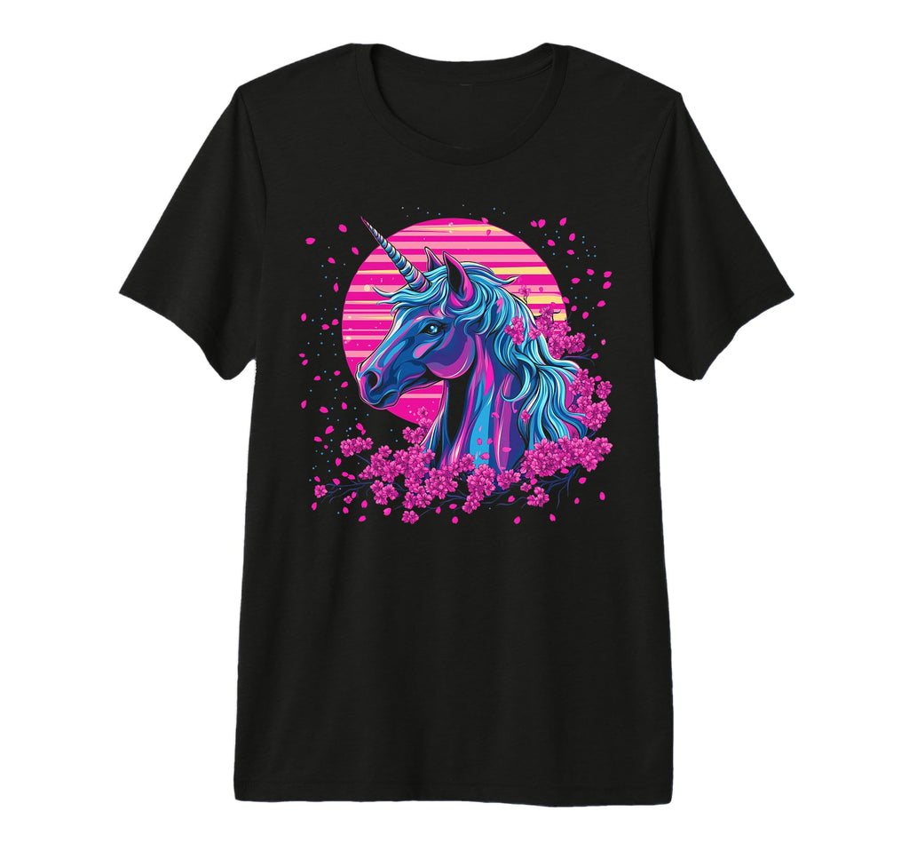 Vaporwave Unicorn Cherry T-Shirt - Casual Everyday Wear for Adults - T-Shirt, Sweatshirt, Hoodie