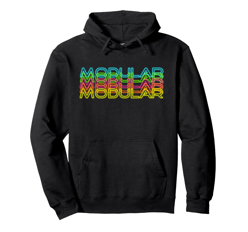 Modular T Stuff 80S Analog Synthwave Hoodie - Custom Art Print for Adults - T-Shirt, Sweatshirt, Hoodie