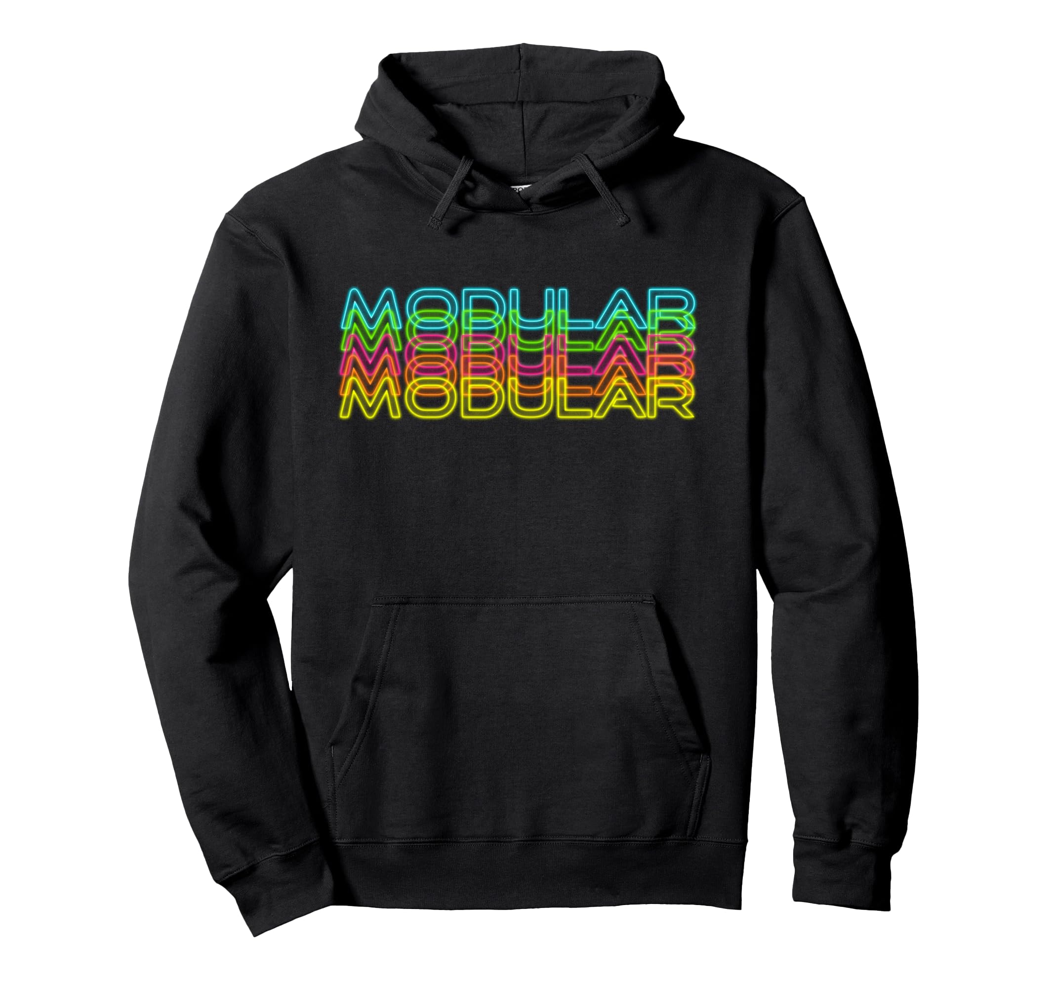 Modular T Stuff 80S Analog Synthwave Hoodie - Custom Art Print for Adults - T-Shirt, Sweatshirt, Hoodie