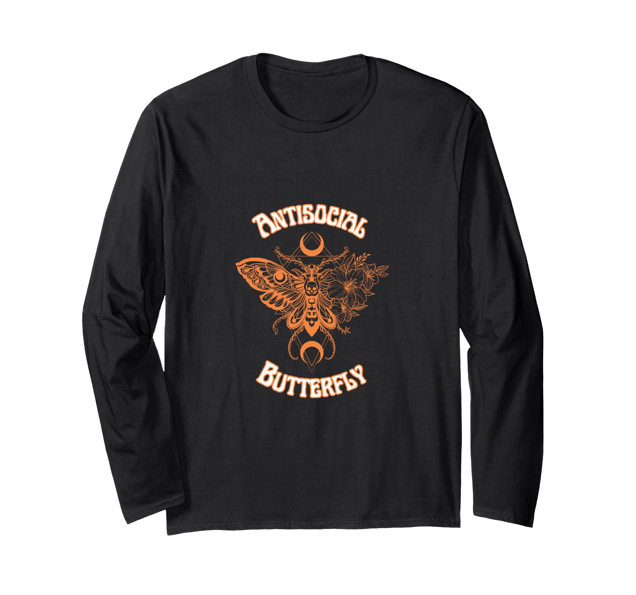 Antisocial Butterfly Death Moth Floral T-Shirt - Trendy Graphic Unisex - T-Shirt, Sweatshirt, Hoodie