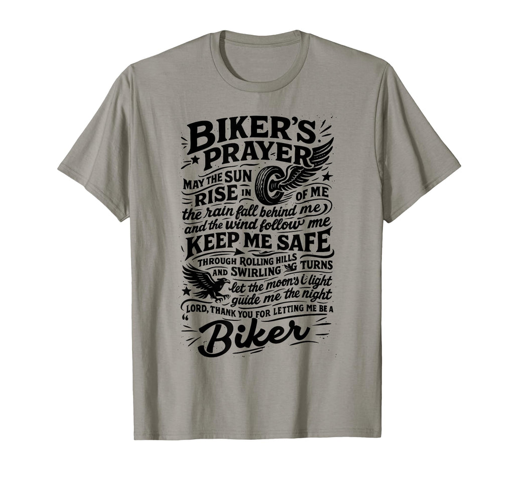 Bikers Prayer Motorcycle Biker Biking T-Shirt - Unique Graphic Men Women - T-Shirt, Sweatshirt, Hoodie