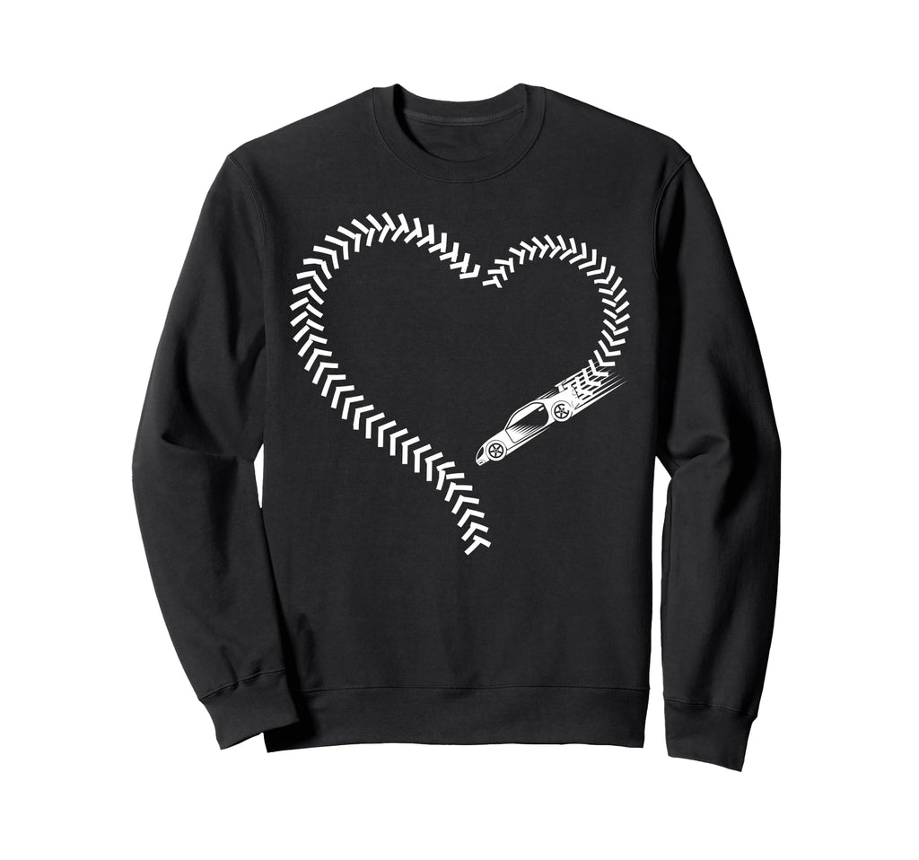 Drag Racing Race Car Heart Sweatshirt - Custom Art Print Unisex - T-Shirt, Sweatshirt, Hoodie
