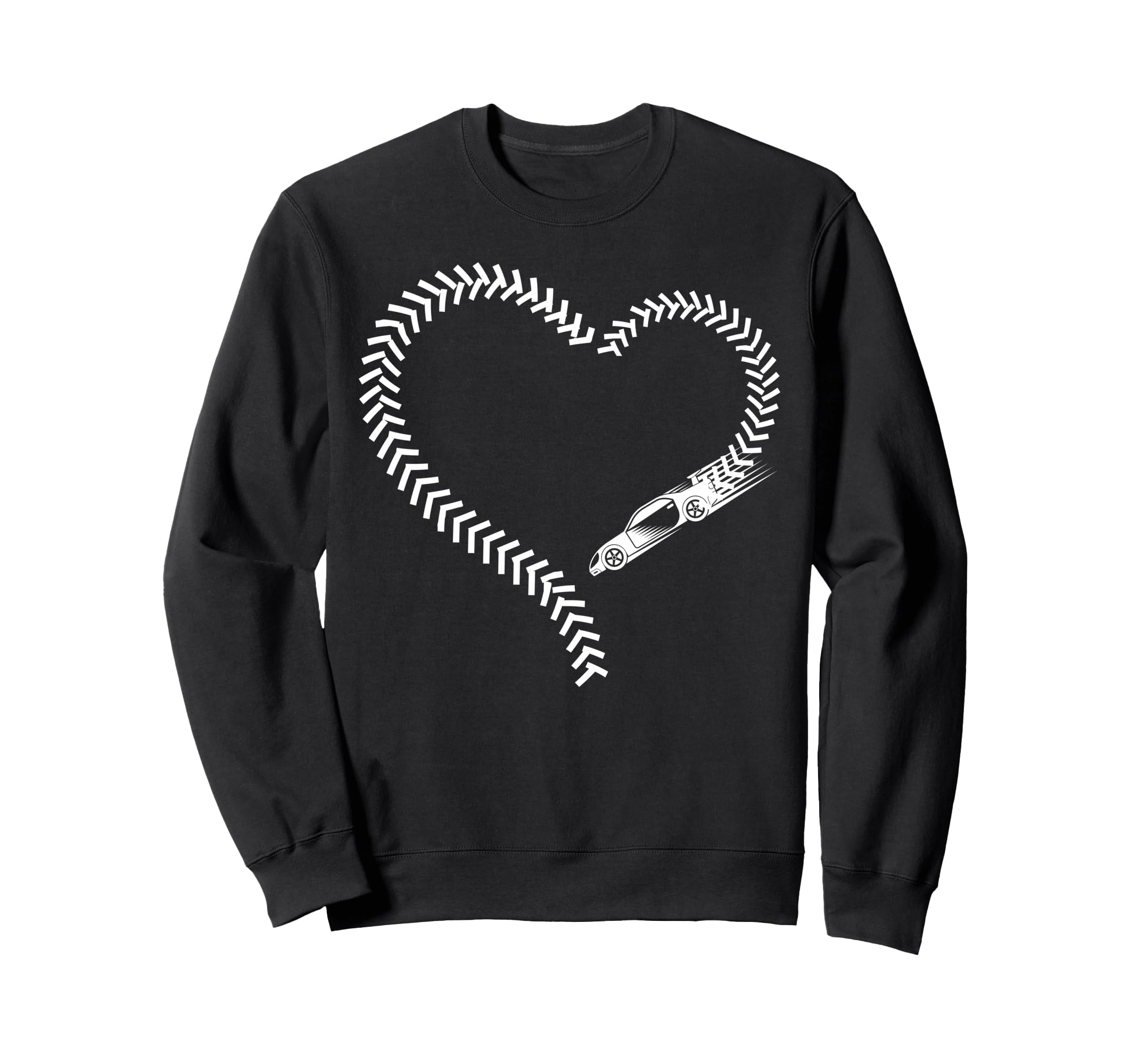 Drag Racing Race Car Heart Sweatshirt - Custom Art Print Unisex - T-Shirt, Sweatshirt, Hoodie