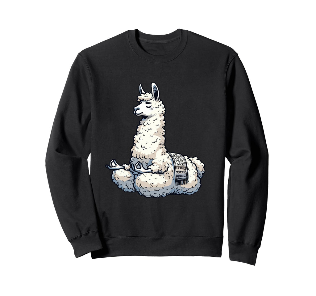 Meditation Llama Yoga Pose Sweatshirt - Streetwear Style for Adults - T-Shirt, Sweatshirt, Hoodie