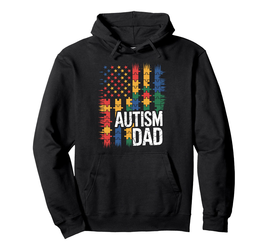Autism Dad Autistic Child Father Autism Hoodie - Graphic Print Men Women - T-Shirt, Sweatshirt, Hoodie