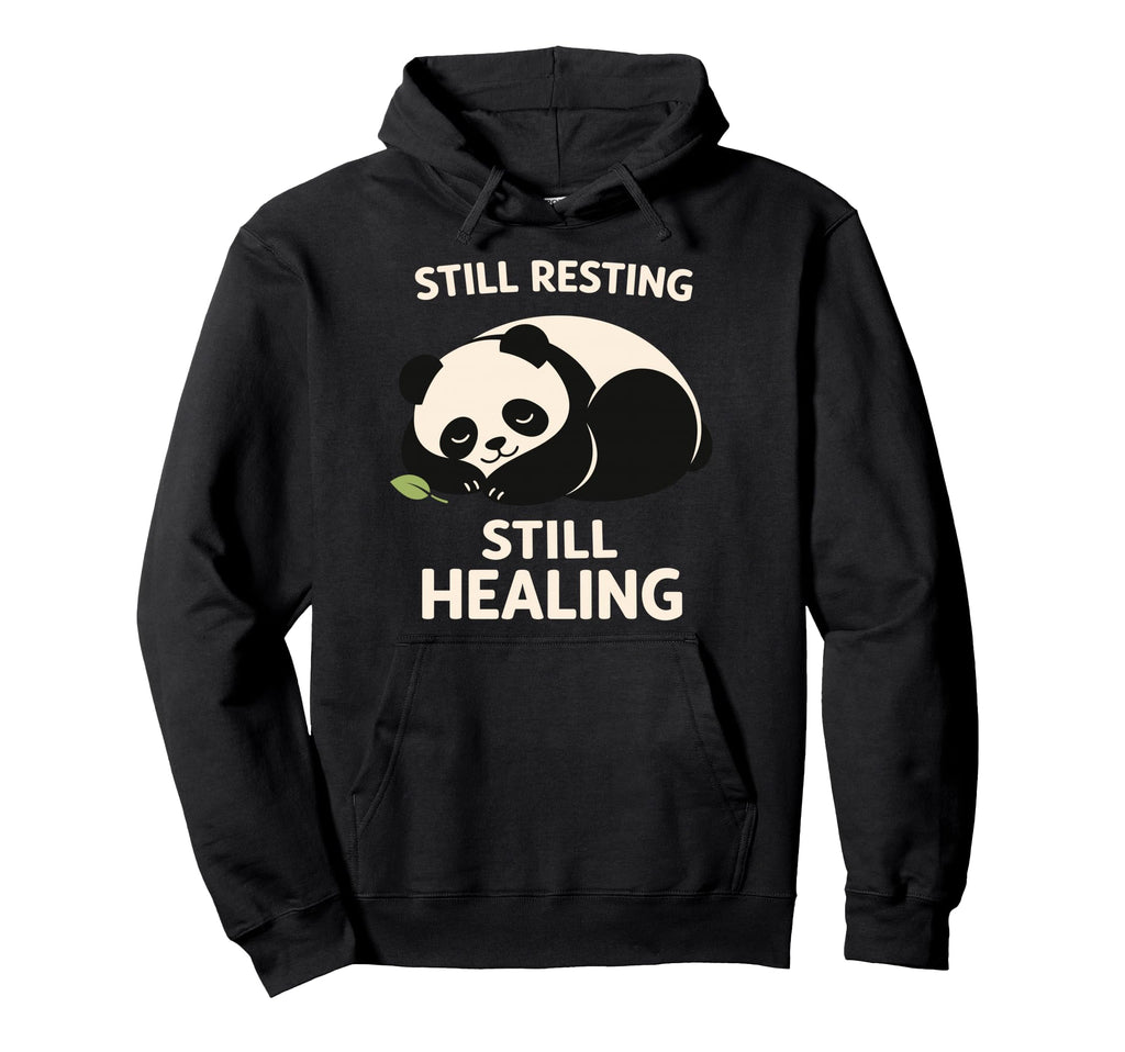 Sleepy Panda Burnout Recovery Stress Hoodie - Custom Art Print Unisex - T-Shirt, Sweatshirt, Hoodie