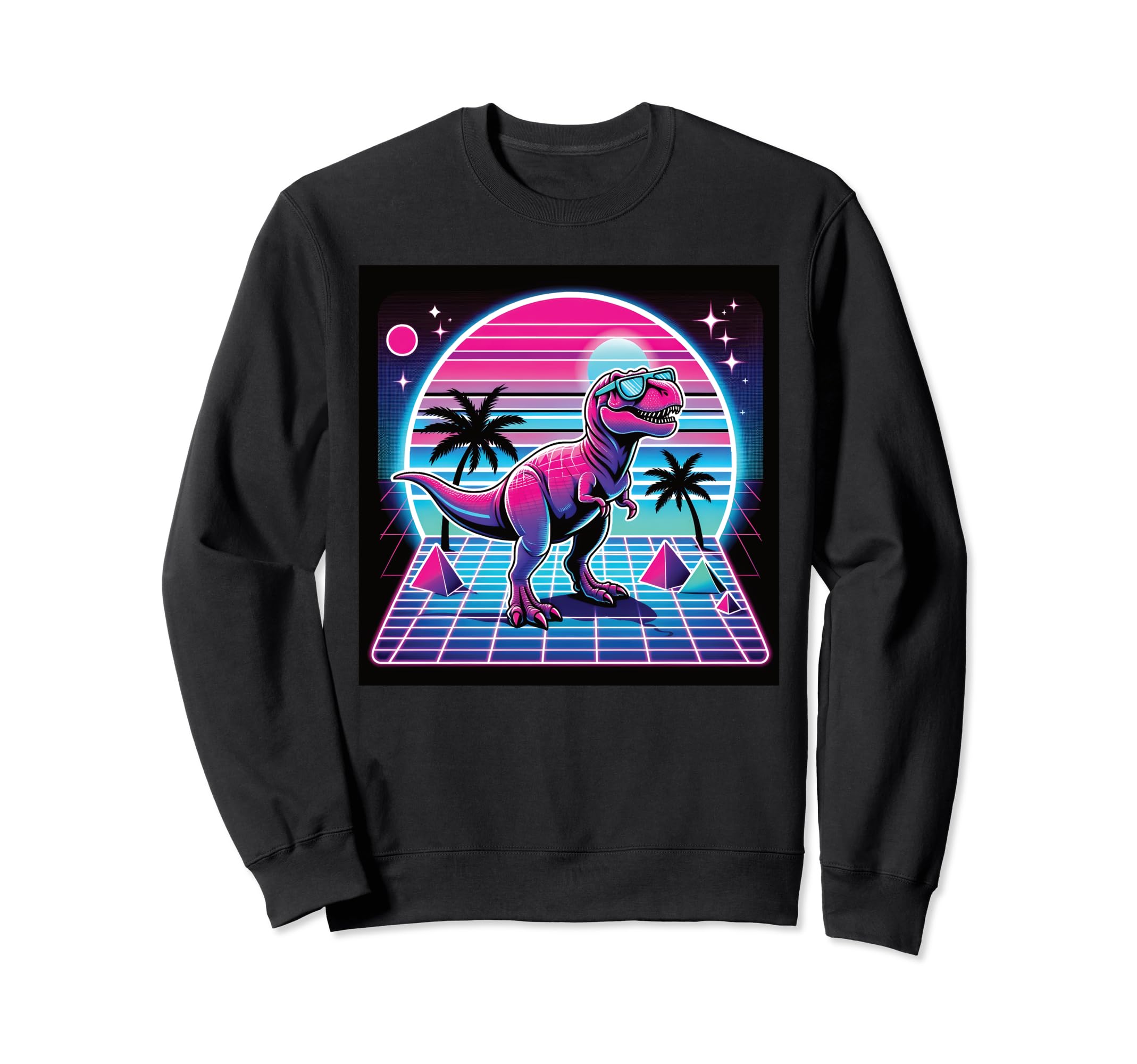 Retrowave Synthwave Aesthetic Sweatshirt - Fun Novelty Design Men Women - T-Shirt, Sweatshirt, Hoodie