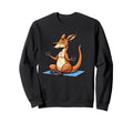 Meditation Kangaroo Yoga Pose Sweatshirt - Minimalist Print Men Women - T-Shirt, Sweatshirt, Hoodie