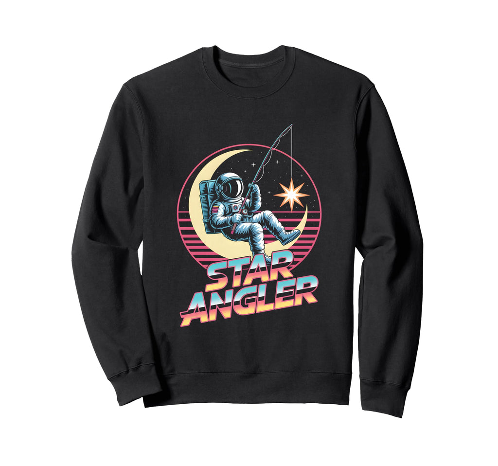 Star Angler 80S Fisherman Astronaut Sweatshirt - Novelty Apparel Unisex - T-Shirt, Sweatshirt, Hoodie