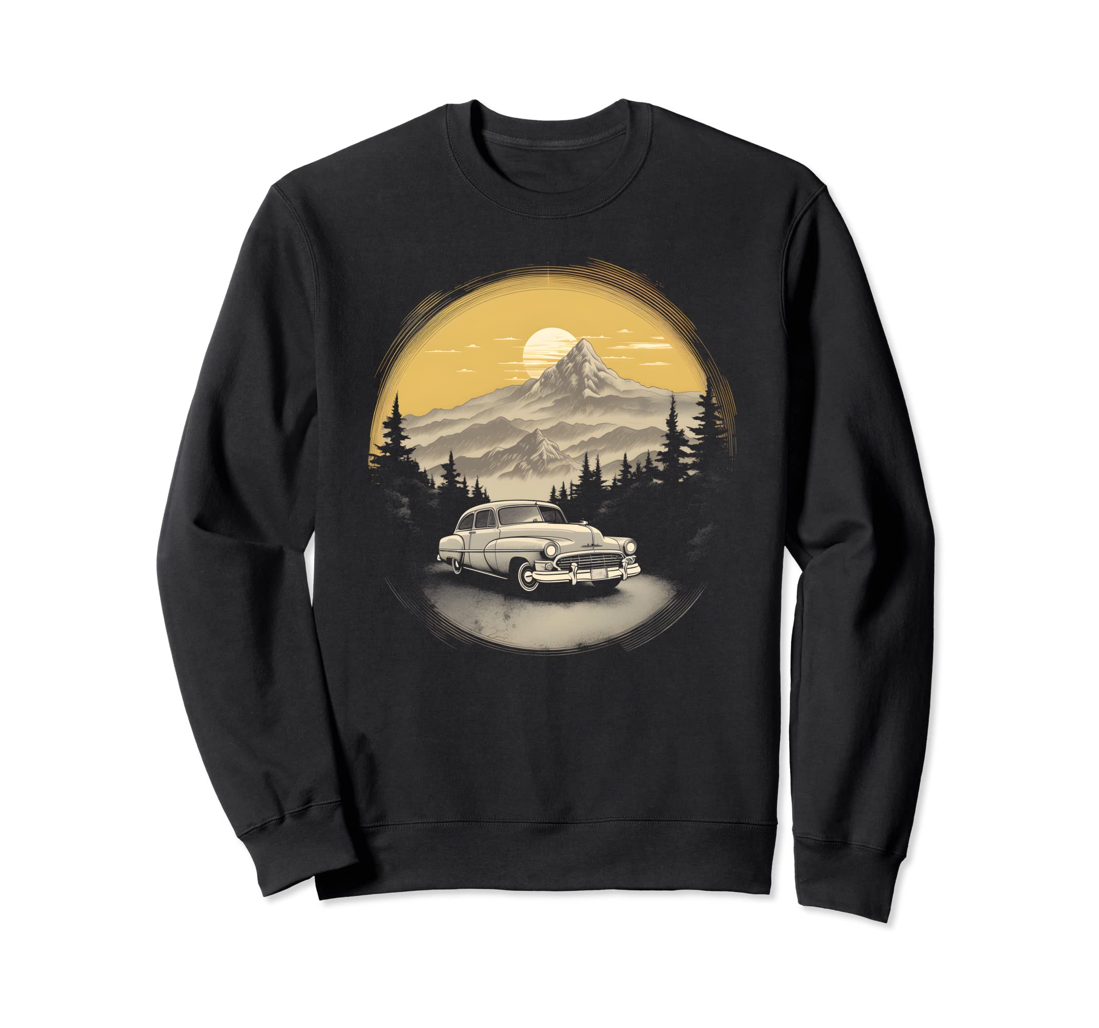 Auto Sunset Antique Car Collector Sweatshirt - Custom Art Print for Adults - T-Shirt, Sweatshirt, Hoodie