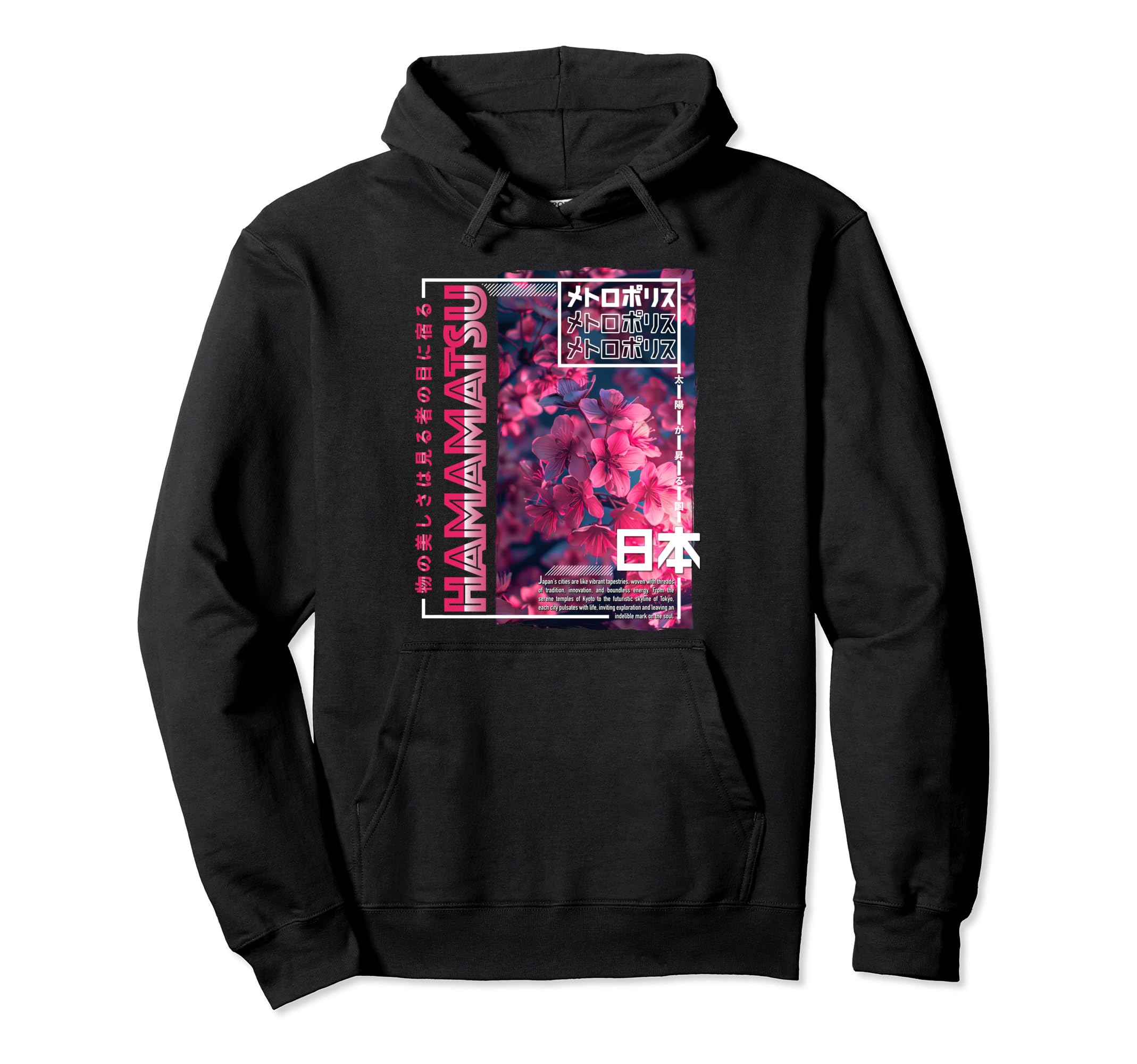Hamamatsu City 80S Synthwave Cherry Hoodie - Aesthetic Graphic for Adults - T-Shirt, Sweatshirt, Hoodie
