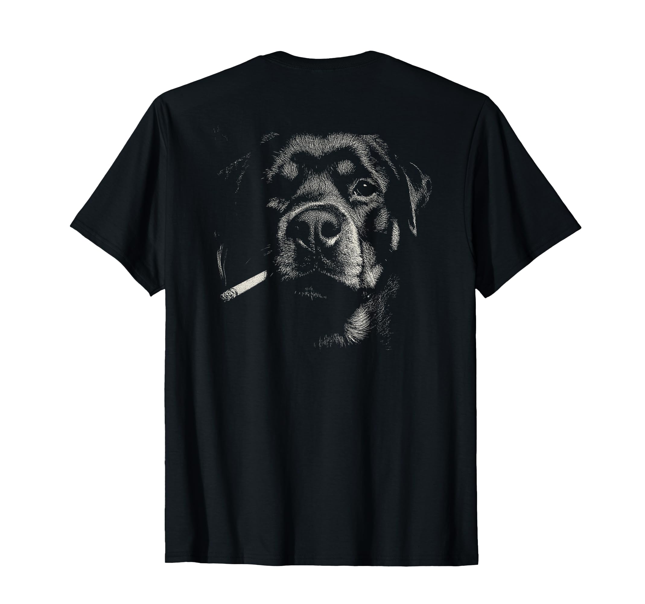 Rottweiler Smoking Cigarette Grunge T-Shirt - Unique Graphic for Adults - T-Shirt, Sweatshirt, Hoodie