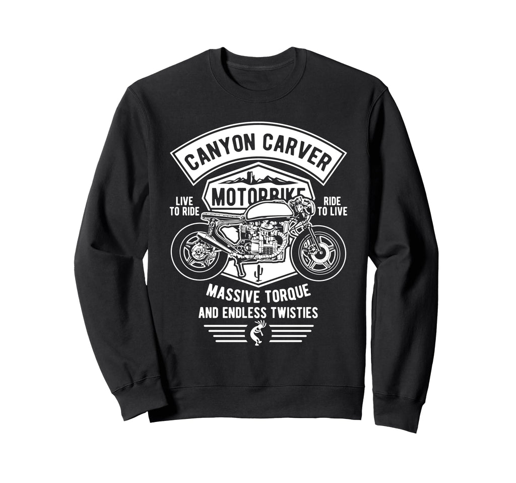 Canyon Carver Motorcycle Sweatshirt - Custom Art Print Men Women - T-Shirt, Sweatshirt, Hoodie