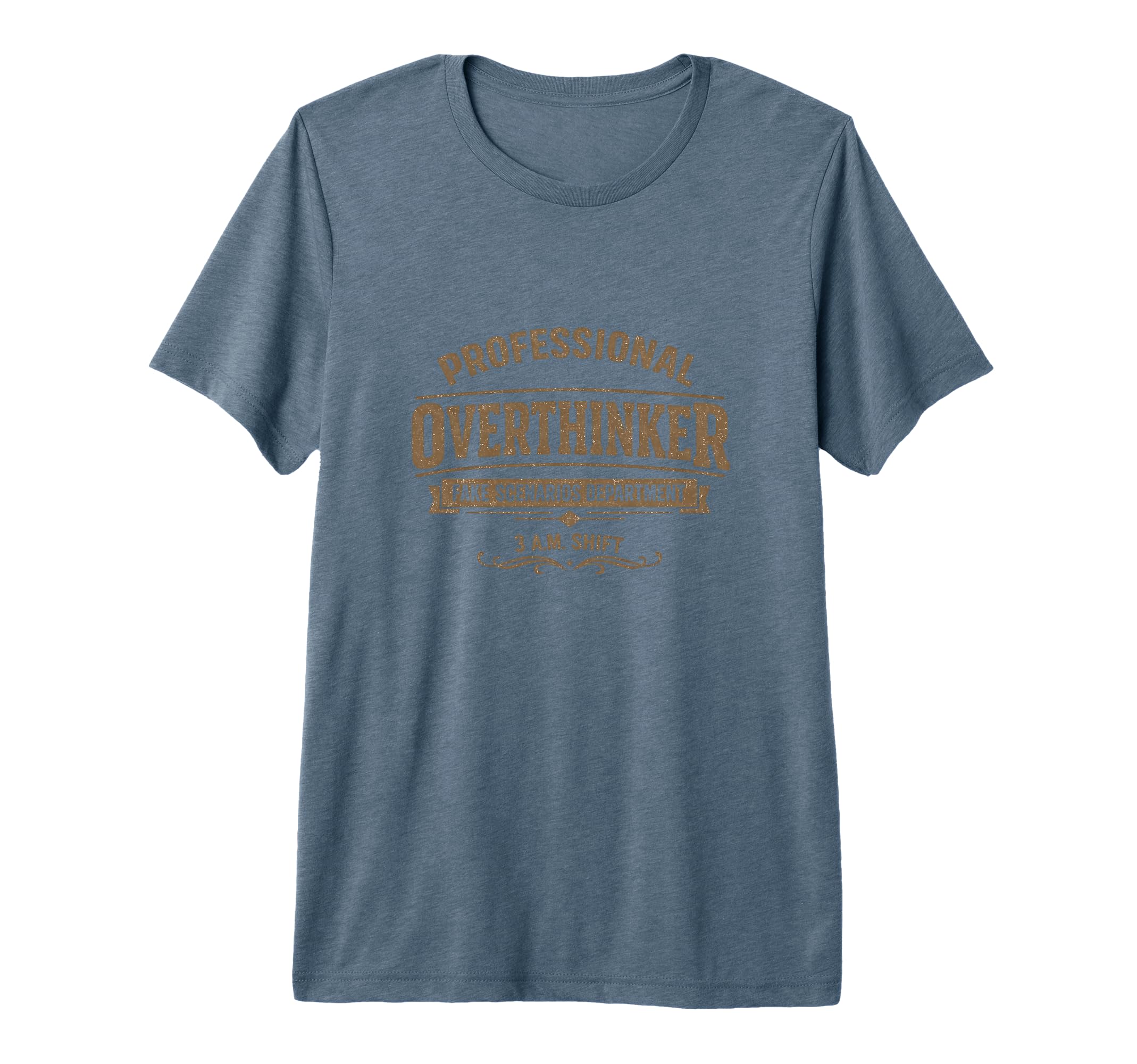 Professional Overthinker Fake T-Shirt - Aesthetic Graphic for Adults - T-Shirt, Sweatshirt, Hoodie