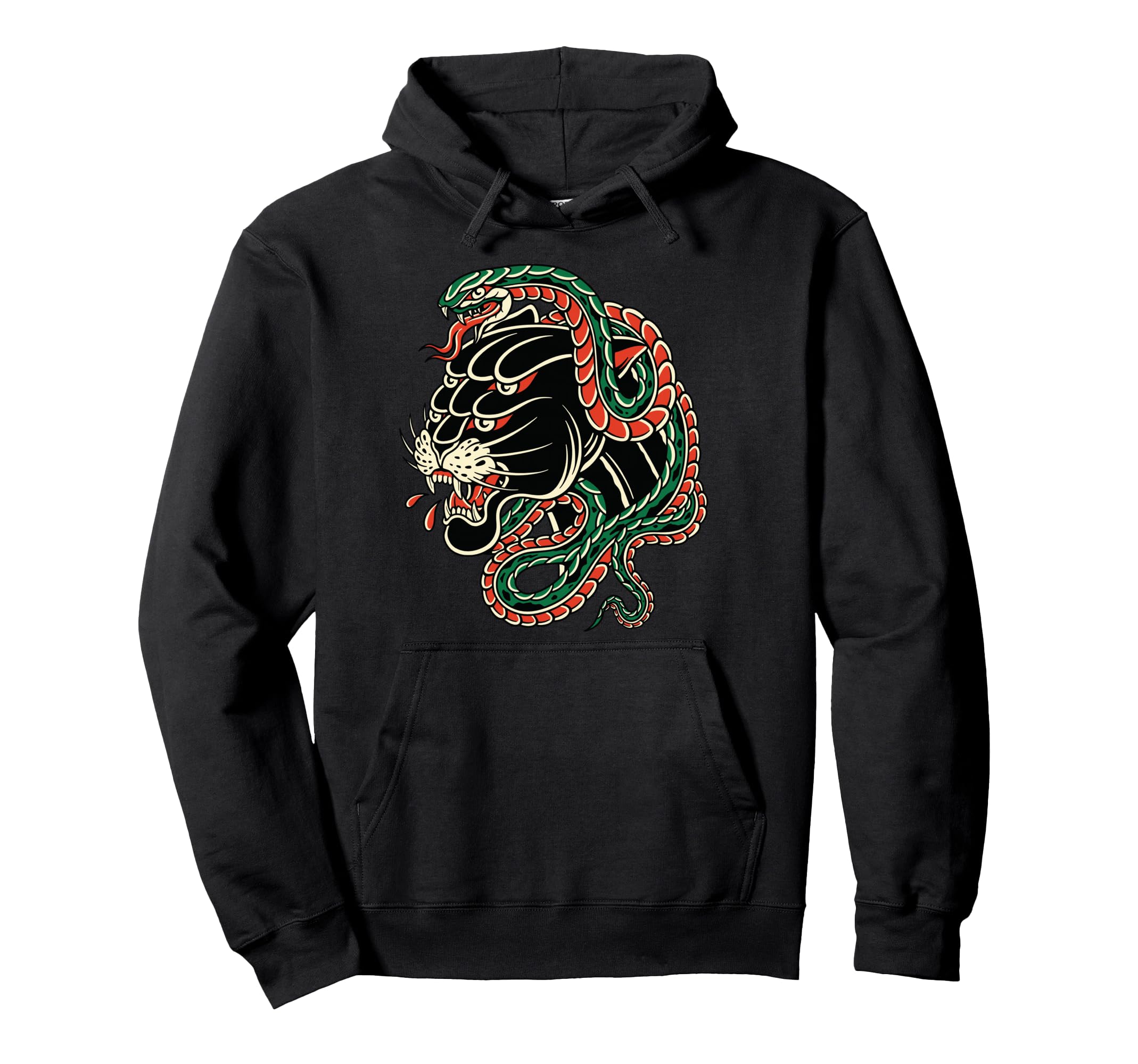 American Traditional Tattoo Edgy Hoodie - Fun Novelty Design for Adults - T-Shirt, Sweatshirt, Hoodie