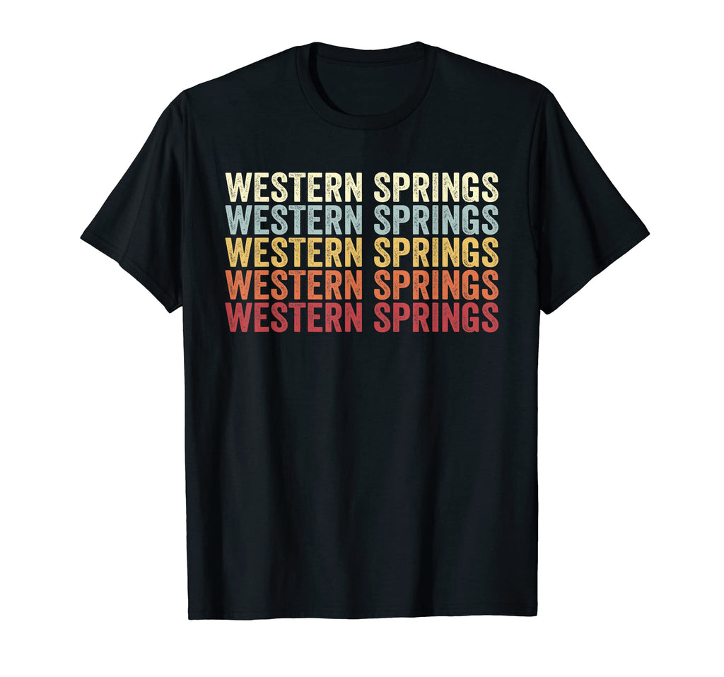 Western Springs Illinois Western T-Shirt - Custom Art Print Men Women - T-Shirt, Sweatshirt, Hoodie