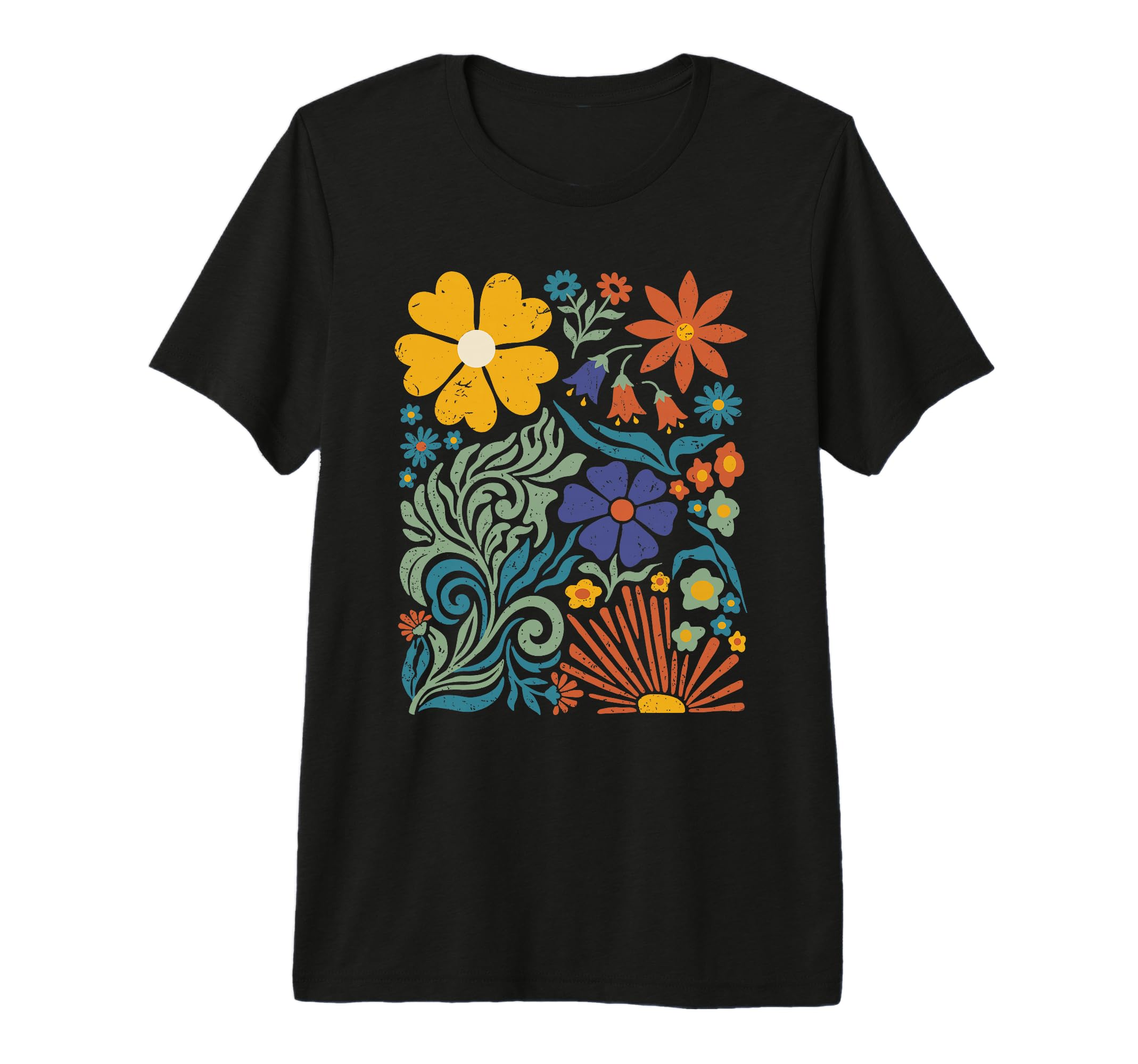 Boho Flower Floral Botanical Nature Tri T-Shirt - Novelty Apparel Unisex - T-Shirt, Sweatshirt, Hoodie