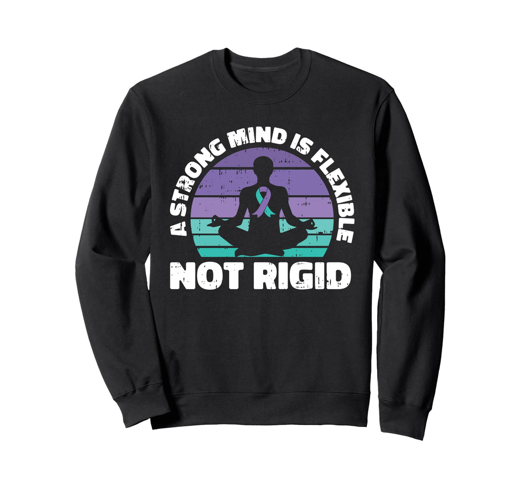 Strong Mind Is Flexible Mental Health Sweatshirt - Minimalist Print Unisex - T-Shirt, Sweatshirt, Hoodie