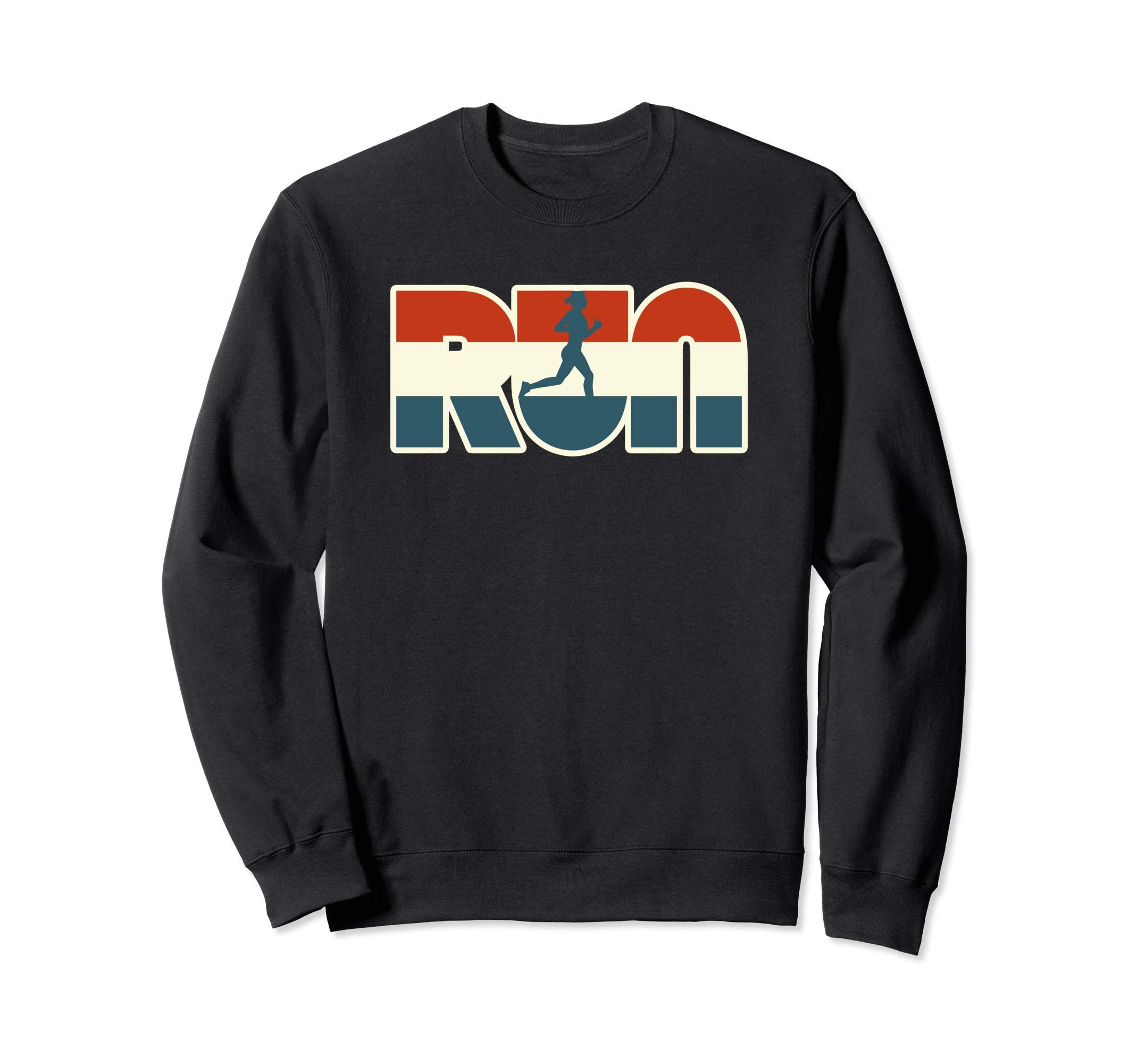 Run Red White Blue Typography Sweatshirt - Aesthetic Graphic Men Women - T-Shirt, Sweatshirt, Hoodie