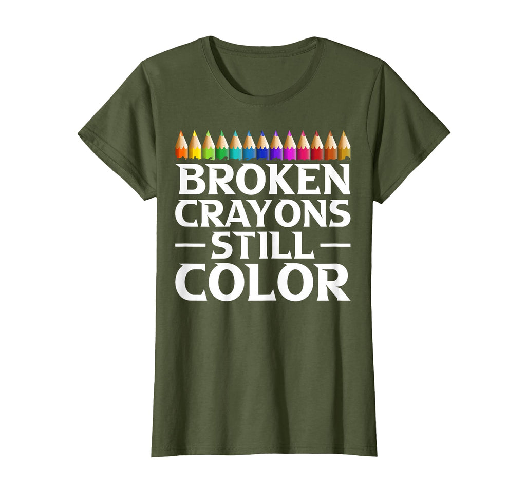 Broken Crayons Still Color Mental T-Shirt - Unique Graphic for Adults - T-Shirt, Sweatshirt, Hoodie