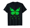 Green Ribbon Butterfly Womens Mental T-Shirt - Trendy Graphic Unisex - T-Shirt, Sweatshirt, Hoodie