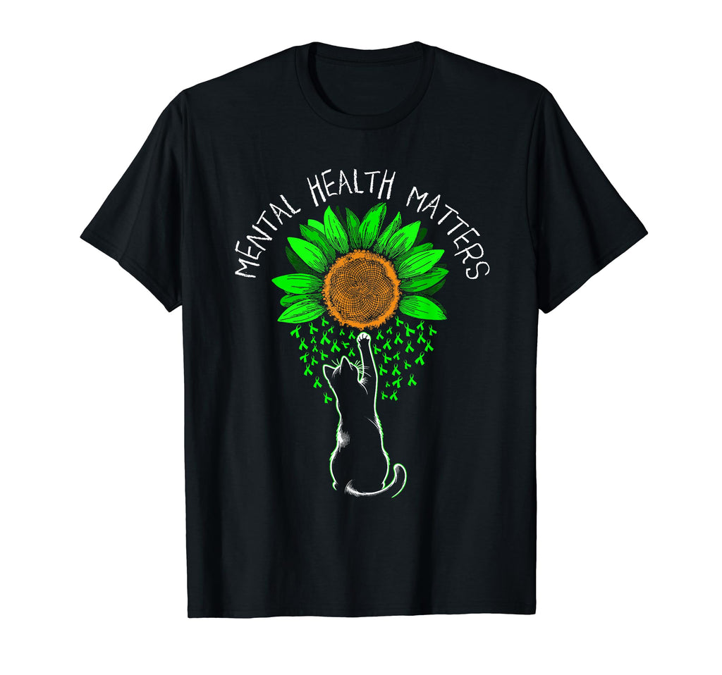 Mental Health Matters Cat Awareness T-Shirt - Novelty Apparel Men Women - T-Shirt, Sweatshirt, Hoodie