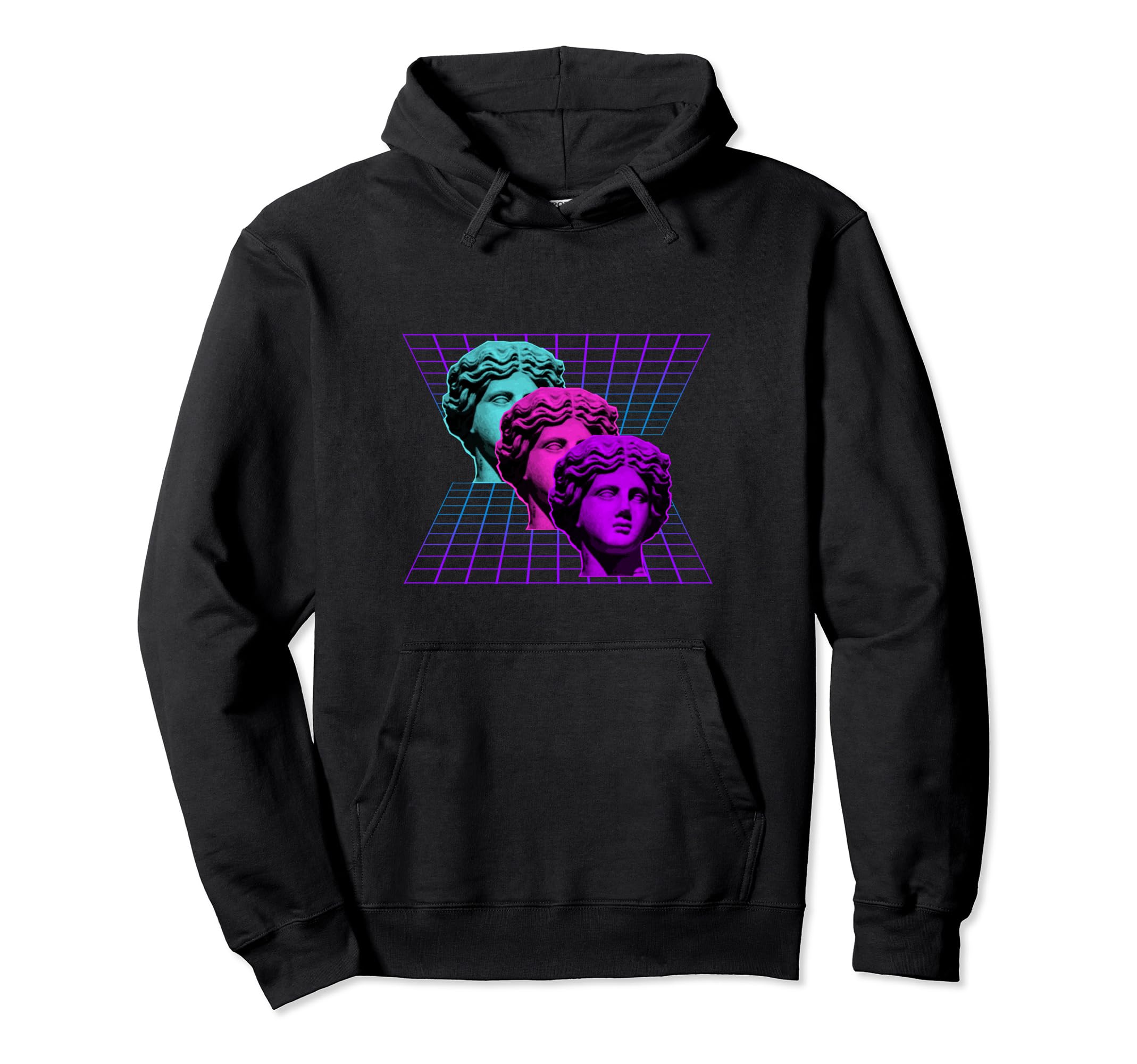 Aesthetic Greek Statue Vaporwave Hoodie - Aesthetic Graphic Men Women - T-Shirt, Sweatshirt, Hoodie