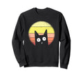 Funny Black Cat Sunset Sweatshirt - Unique Graphic for Adults - T-Shirt, Sweatshirt, Hoodie